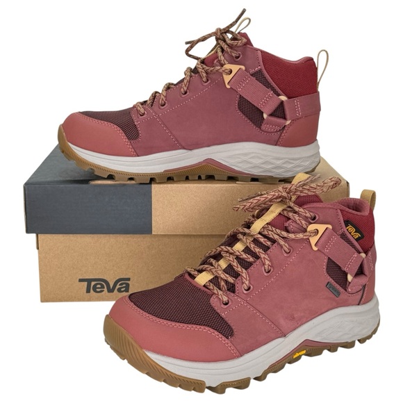 Teva Shoes - Teva Grandview GTX Wine Leather Womens Sneakers Size 7.5M